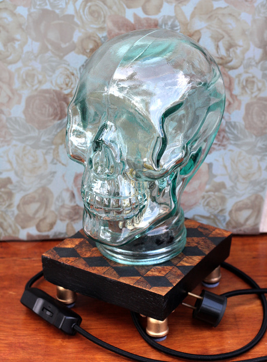 Lampa Czaszka miglancyk