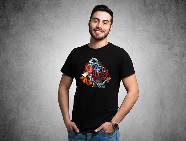t-shirty męskie Koszulka organiczna z nadrukiem Zoombie
