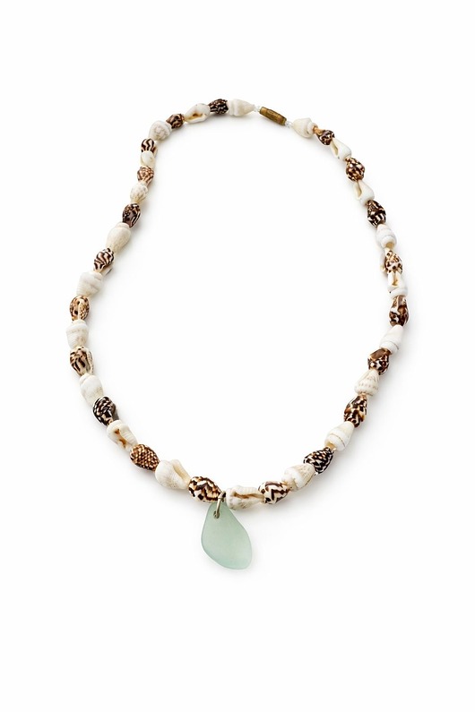 wisiory Naszyjnik Sea Whisper ze szkłem morskim