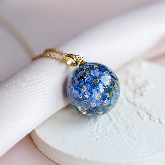 wisiory Wisiorek z niezapominajkami