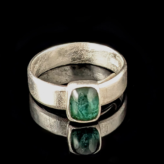 pierścionki srebrne Pierścionek morski turmalin