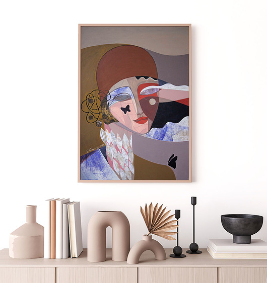 plakaty Plakat Dama z motylami