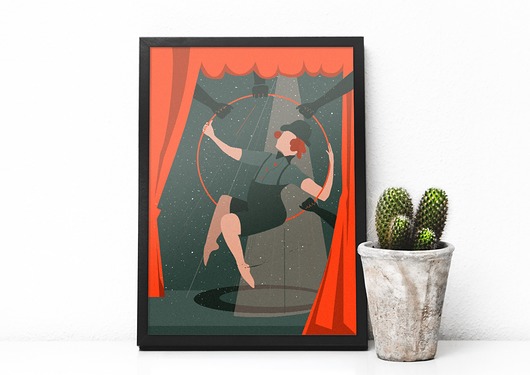 Cyrk - plakat A3/B2 Justyna Mioduszewska
