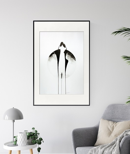 grafika 50 x 70 cm wykonana ręcznie, abstrakcja Krystyna Siwek Art
