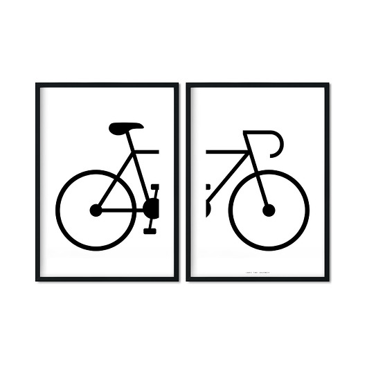 "Bike" Zestaw Plakatów Love The Journey
