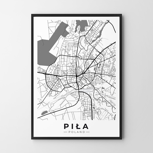 plakaty Plakat Mapa Piła
