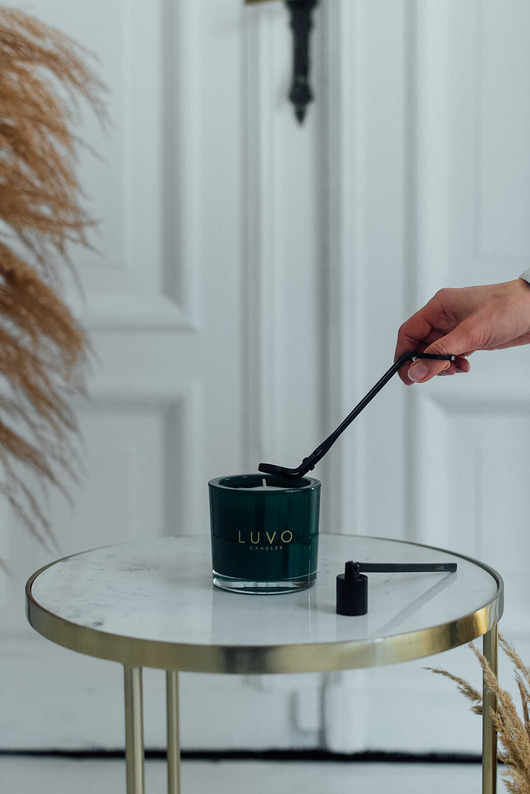 świece zapachowe Zestaw do pielęgnacji świec czarny