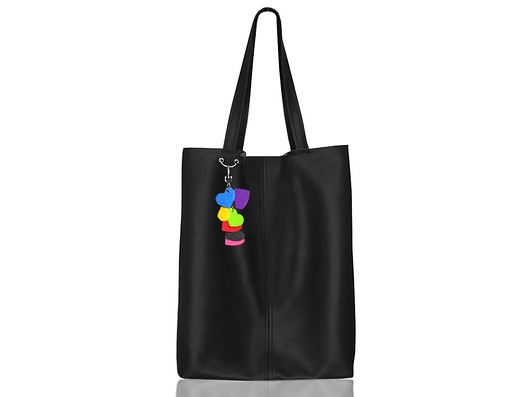 torby na ramię Skórzany worek z breloczkiem