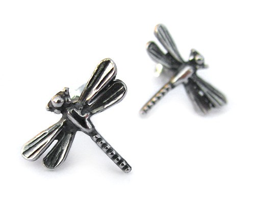 kolczyki wire wrapping Kolczyki wkrętki z ważkami  - Missoula