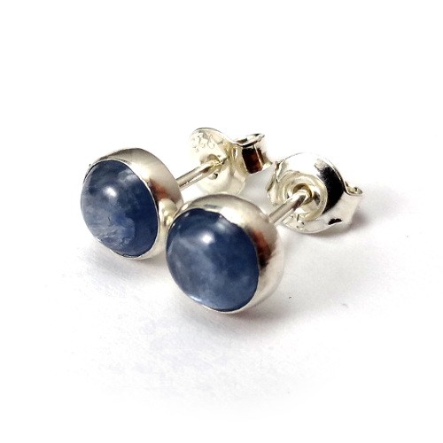 kolczyki wire wrapping little sky - kyanity