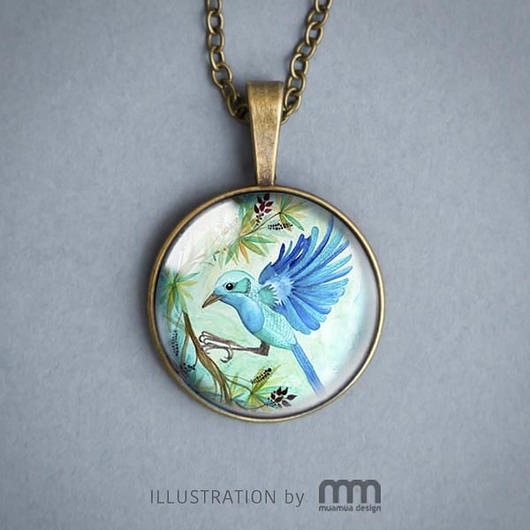 BLUE BIRD medalion muamua design