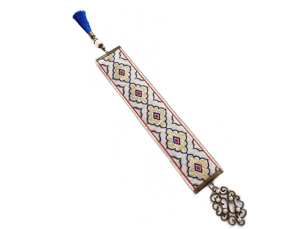 zakładki do książek Elegancka zakładka do książki haftowane ornamenty