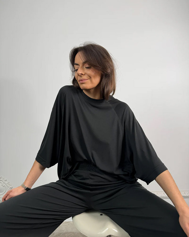 t-shirt damskie T-shirt Chillout new modal black