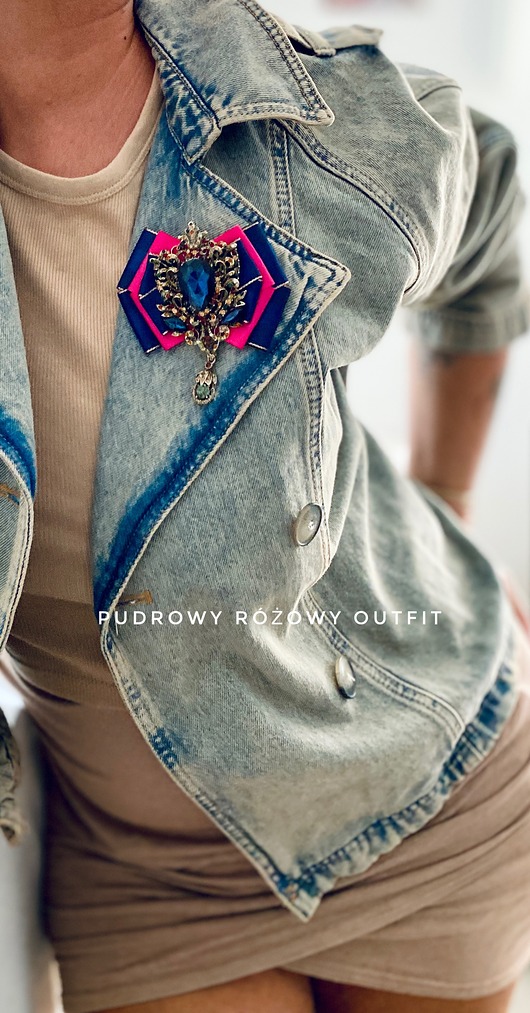 broszki Brosza z Ogromnym kryształem 1 szt NEW