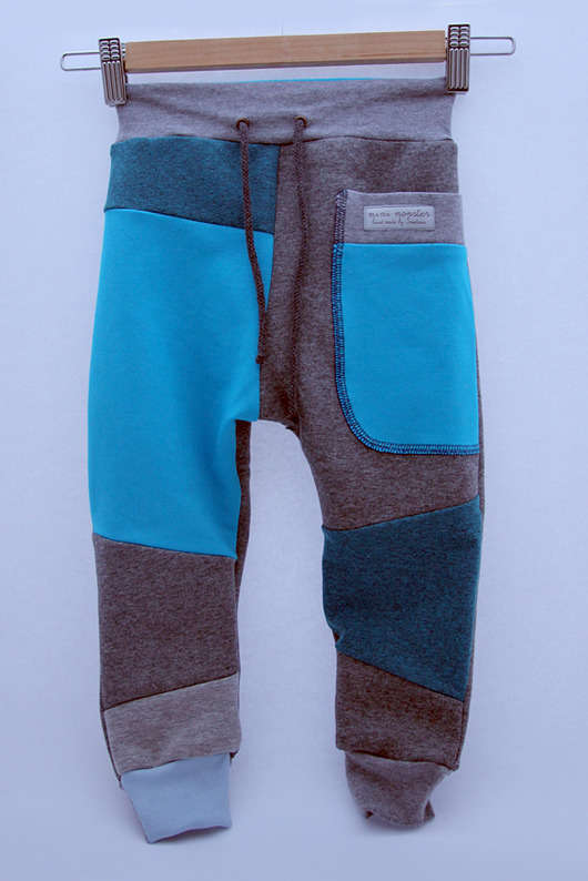 Patch Pants-ECO dresik dziecięcy / niebieski Mimi Monster
