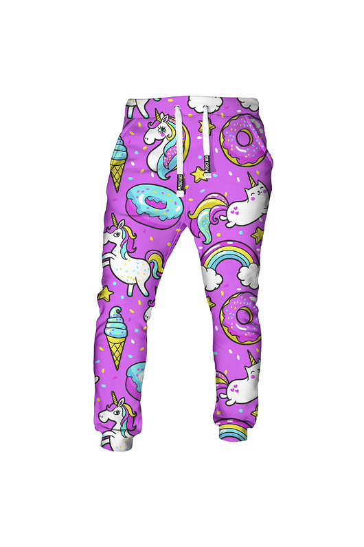 spodnie dresowe damskie DR.CROW Damskie Spodnie Fullprint Unicorn Confetti