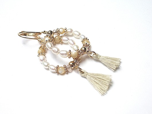 Wianki boho /pearls/ - kolczyki KiKa pracownia