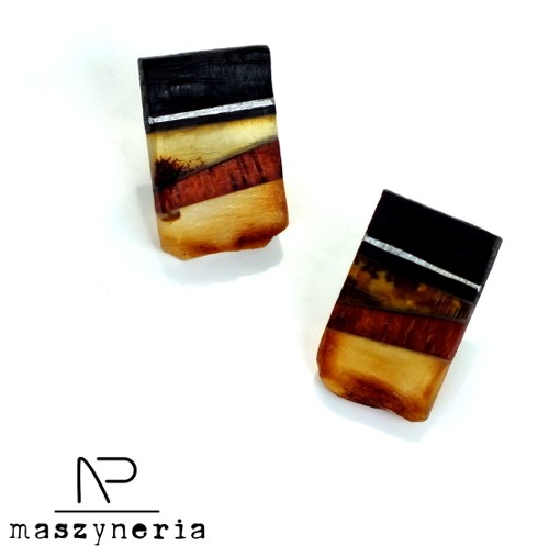 Wood&Amber Kolczyki Maszyneria