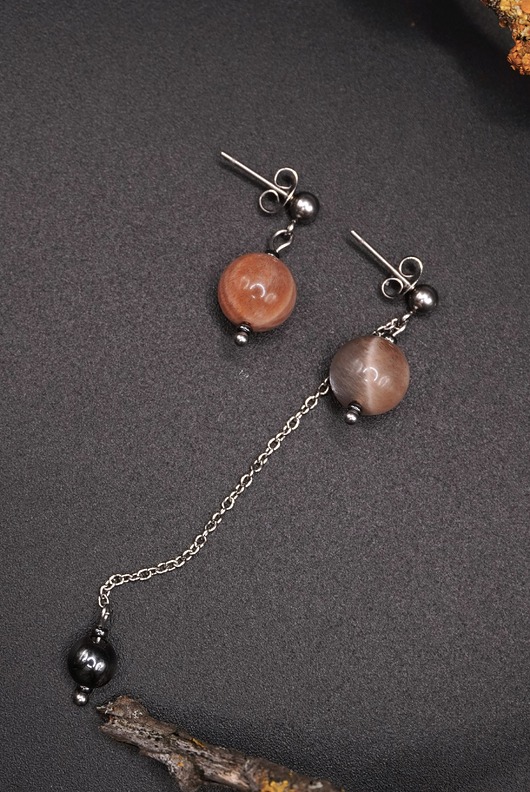 kolczyki z kamieniami Kolczyki Słoneczne