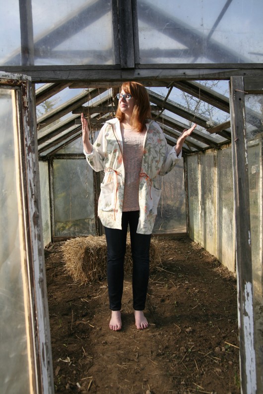Kurtka Parka Oversize, Kwiaty i Oliwka I WANT APRIL