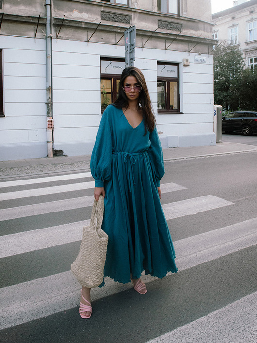 sukienki maxi damskie Maxi Sukienka Boho Soul - TURKUS