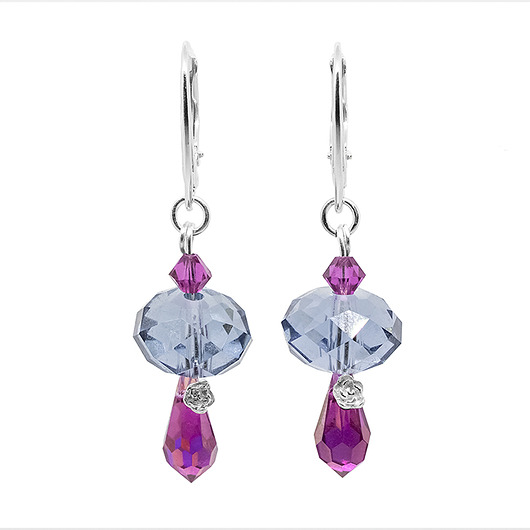 kolczyki swarovski Kolczyki srebro + kryształy Swarovski