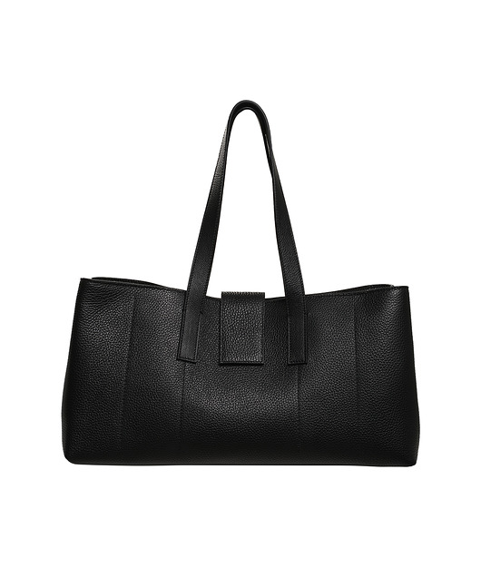 torby na ramię Czarna skórzana torebka. Black is black