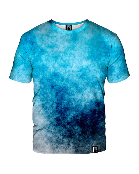 t-shirt damskie Damski T-shirt DR.CROW Blue Grunge