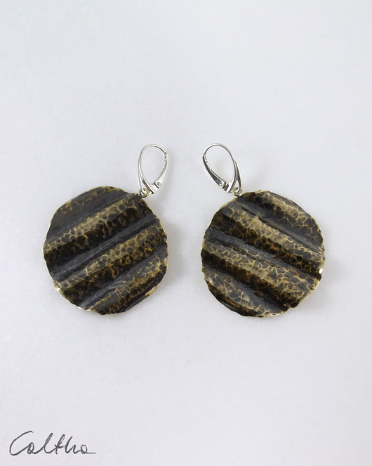 kolczyki wire wrapping Falowane - rezerwacja