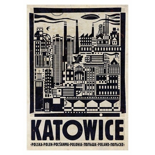 kartki okolicznościowe - wydruki Kartka pocztowa - Katowice