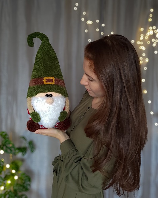 misie i maskotki Krasnal 50 cm, Skrzat świąteczny, Prezent na Boże Narodzenie