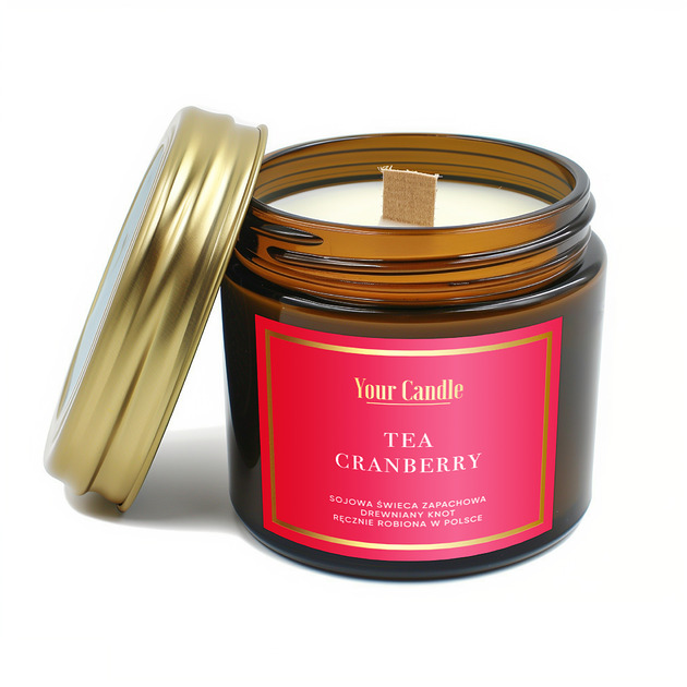 świece zapachowe Świeca zapachowa sojowa Tea Cranberry 120ml- Your Candle