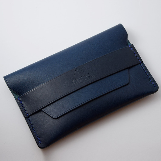 portfele męskie Etui na karty lub wizytówki ręcznie robione ze skóry naturalnej