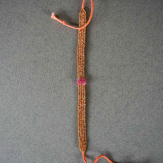 bransoletki na sznurku Delikatna bransoletka tkana z kreseczką - Golden Rose