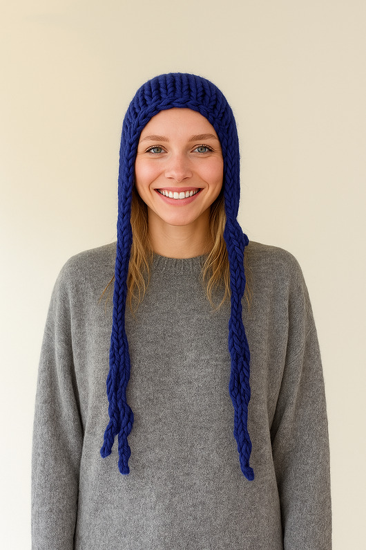 czapki damskie BONBON balaclava x bonnet blues