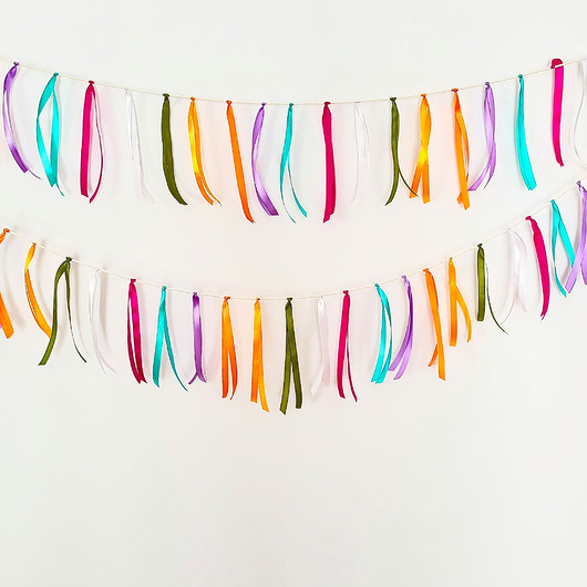 dodatki - różne Girlanda na taras do ogrodu- wstążki na sznurku 4,5m