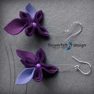 Minimalistycznie Fioletowe FlowerFelt Design