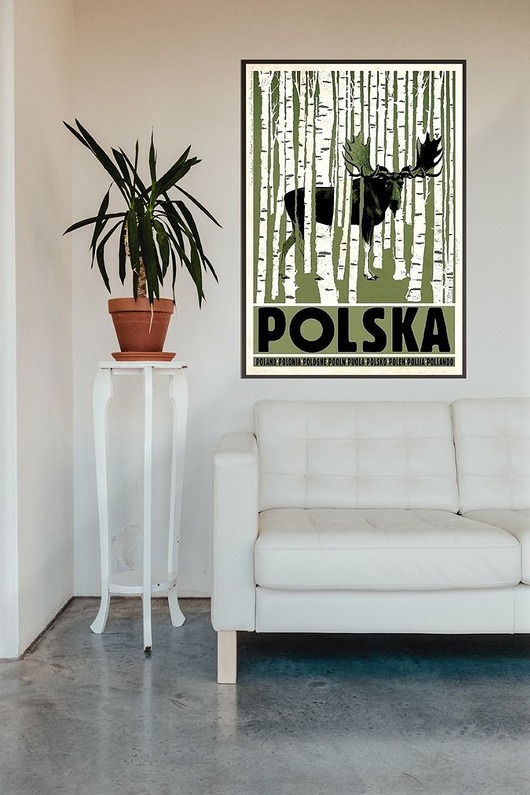 plakaty Plakat Polska Łoś (R. Kaja) 98x68 cm