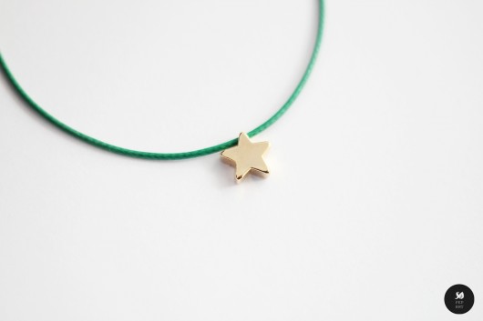bransoletki na sznurku 16k gold Make a Wish - gwiazdka