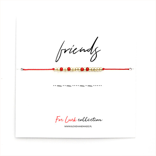 Bransoletka For Luck - FRIENDS (srebrna) Ilovehandmade