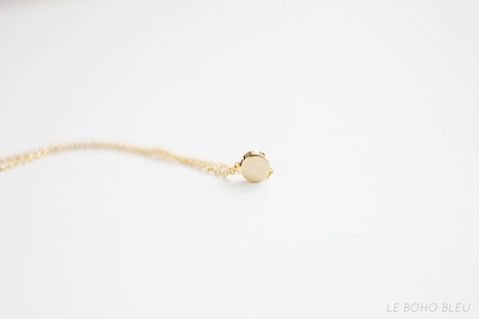 złote naszyjniki 16k Gold Plated Tiny Dot Necklace