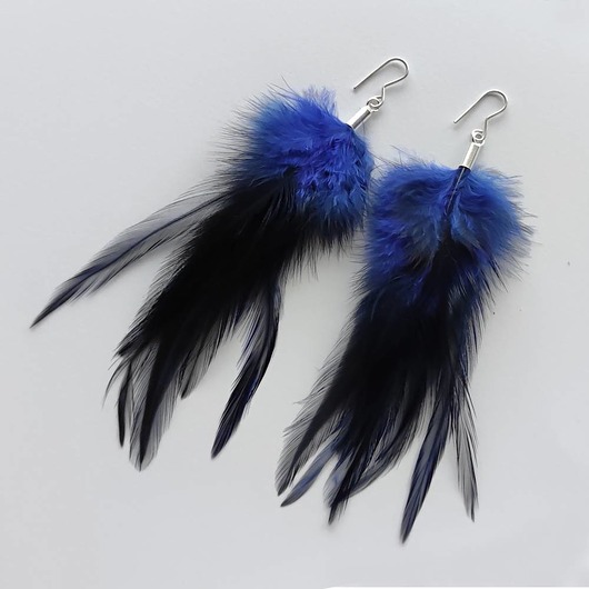 kolczyki z piórami PIÓRKO kolczyki