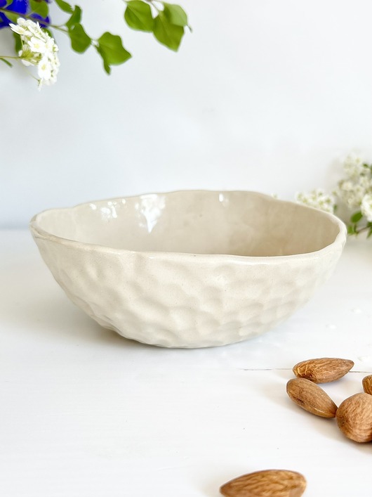 miski i misy Ceramiczna miska S - naturalna glina