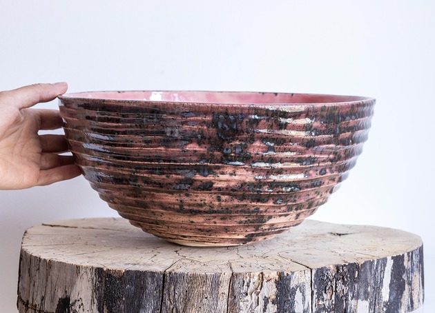 miski i misy Misa duża nakrapiana ceramiczna