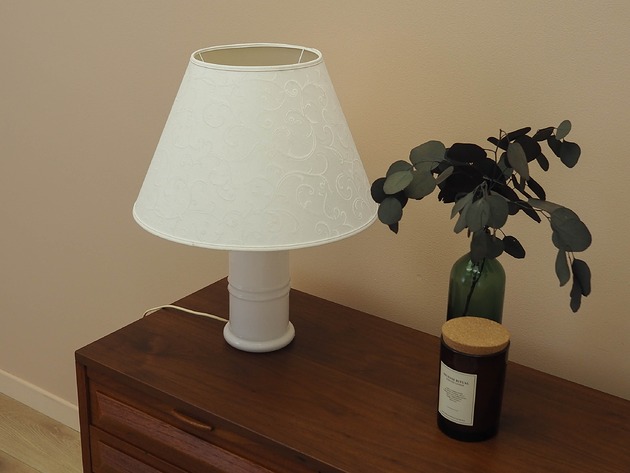 lampy stołowe Lampa biurkowa Holmegaard, szklana podstawa, lata 70.