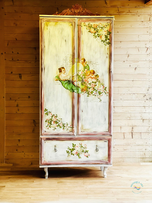 meble - inne Szafa prowansalska, unikat, ręcznie malowana, do salonu, sypialni
