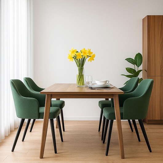 krzesła Producent Krzesło Tapicerowane EMRA WOOD  DELUXE KR-9 tkanina Peacock 15