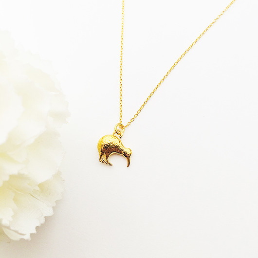 naszyjnik kiwi necklace, ptak kiwi Anemon Atelier