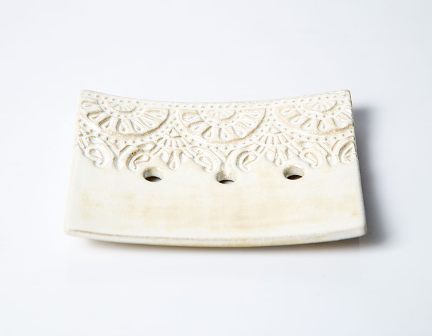 mydelniczki Mydelniczka ceramiczna perłowa
