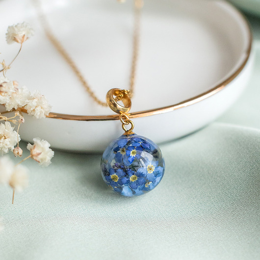 wisiory Wisiorek z niezapominajkami